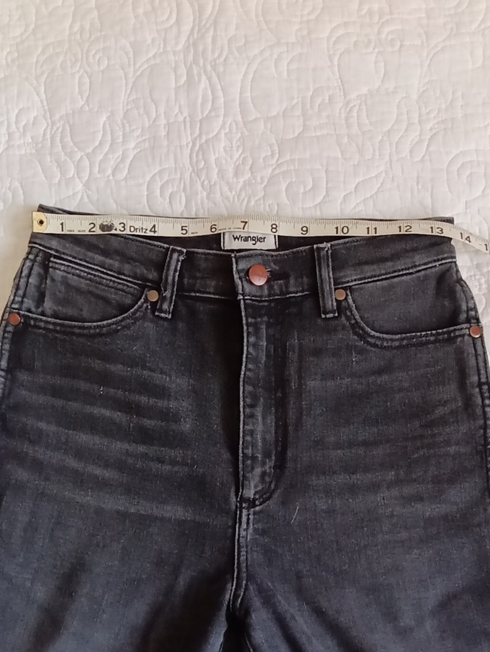 Wrangler Wriggler Women's Black Charcoal High-Rise Jeans